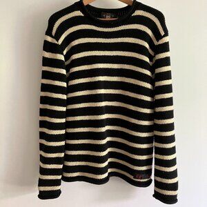 RRL Ralph Lauren Chunky Men's Striped Rollneck Sailor Sweater, Small, Cotton